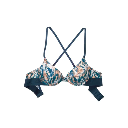 Victoria's Secret PINK 3839 Contour Push-Up Bra Collection For Everyday Wear Bra Women's Blue/Orange Tie-Dye