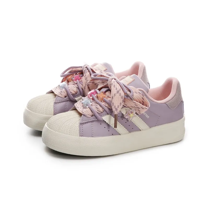 Anime Story Low Top Skateboard Shoes Women's-17