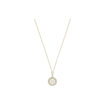 EMPORIO ARMANI Gold Tone Sterling Silver Pendant Necklace