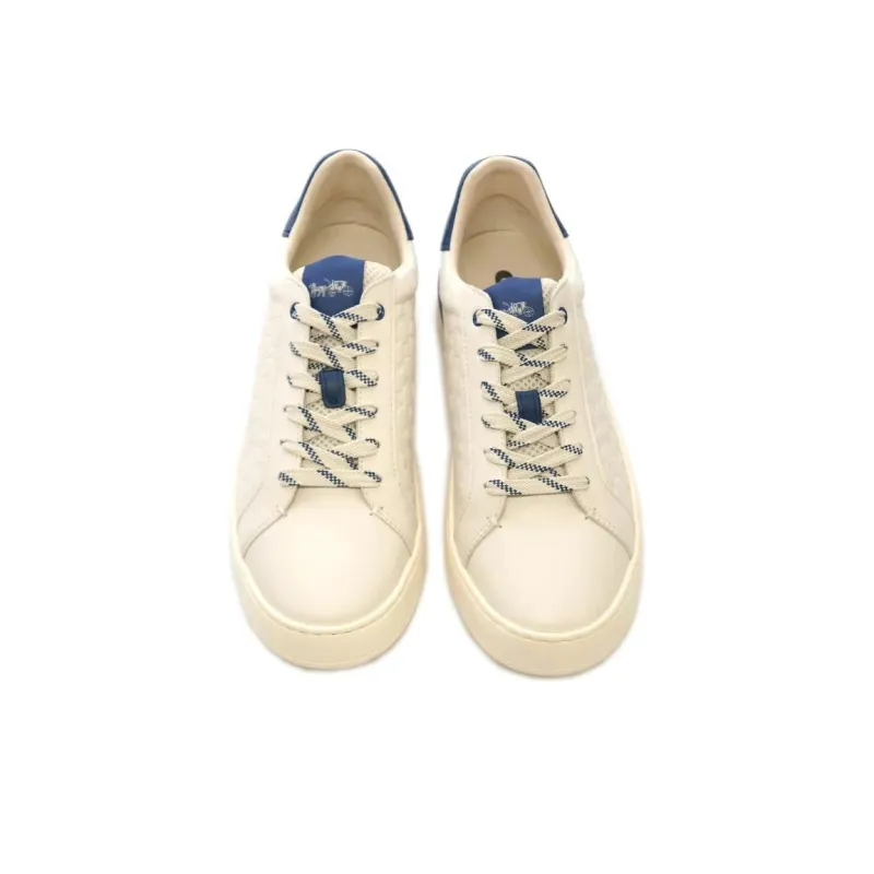 COACH Clip Stylish Skateboarding Shoes Men's White-3