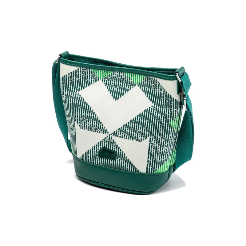 LiNing Sports Life Collection Polyester Sports Bag, Shoulder Bag, Crossbody Bag Unisex Green White Multicolor-1
