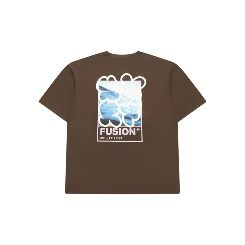 FILA FUSION T Shirt Unisex Dried Milk Umber-1