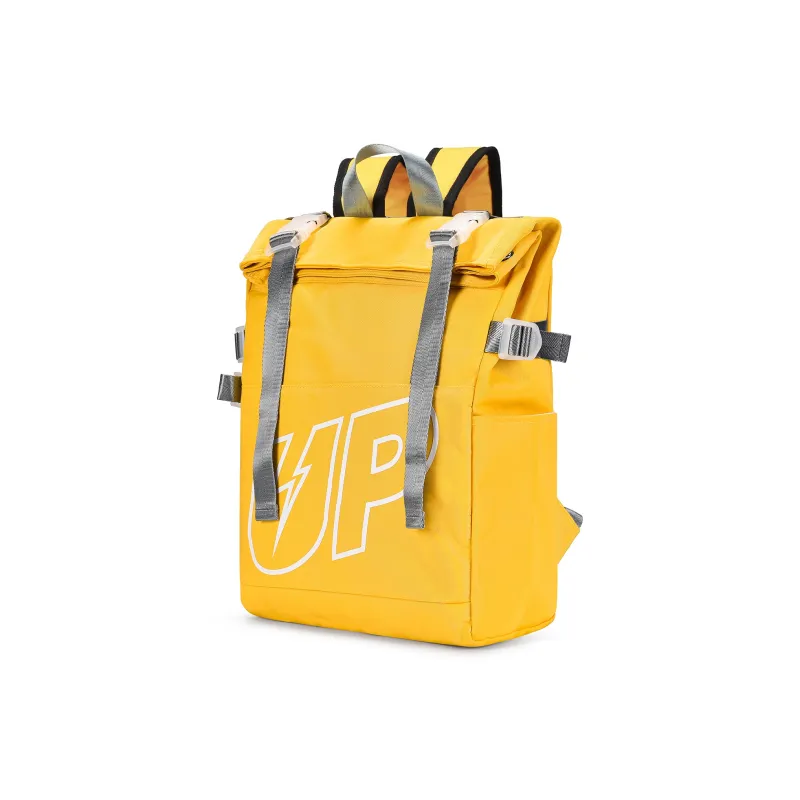 TURN UP Nylon Backpack Regular Unisex Yellow-1