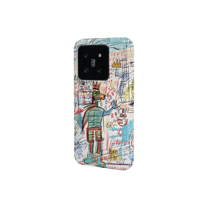 Keshami PC Material Fully Enclosed Impact Resistant Matte Crown Graffiti Phone Cases Suitable For Xiaomi 14/14pro-3