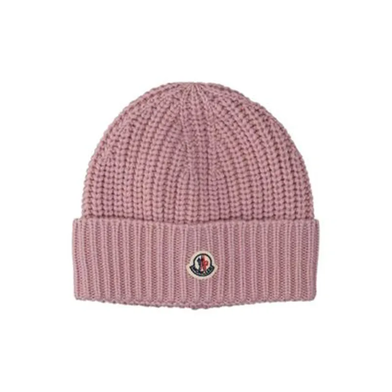 Moncler Logo-patch Ribbed-knit Beanie-0