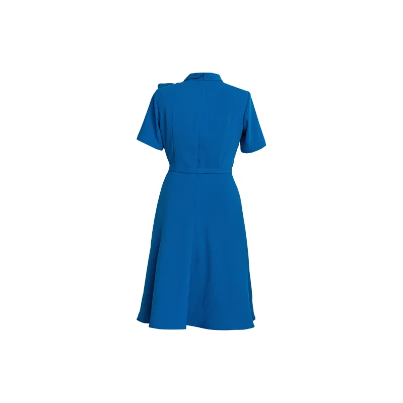 ROEYSHOUSE Short Sleeved Dress Women's Peacock Blue-1