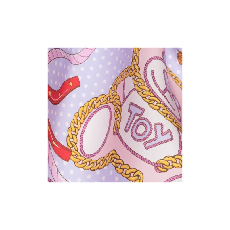 MOSCHINO Teddy Bear-motig Silk Scarf-2