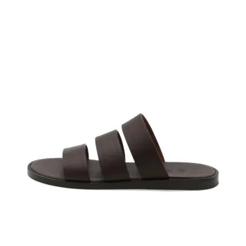 Loro Piana Slip-Resistant Slide Slippers Men's Brown