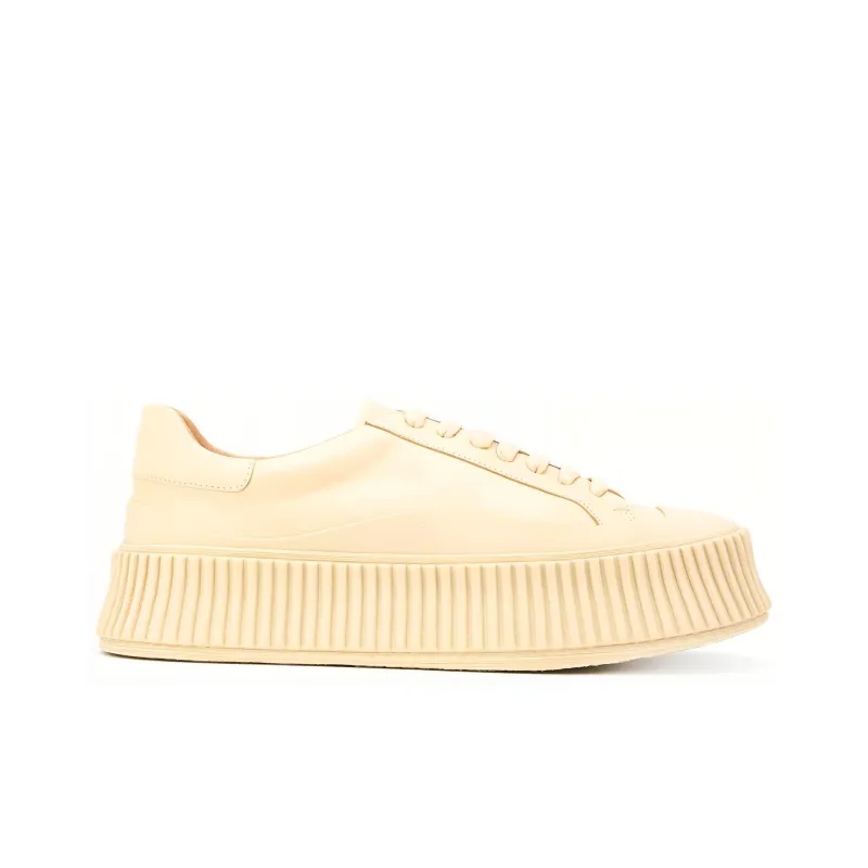 JIL SANDER Low-Top Platform Shoes Women's Beige Yellow-1