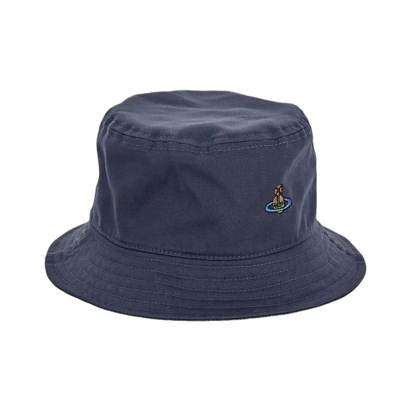 Vivienne Westwood Orb embroidered Canvas Bucket Hat-0