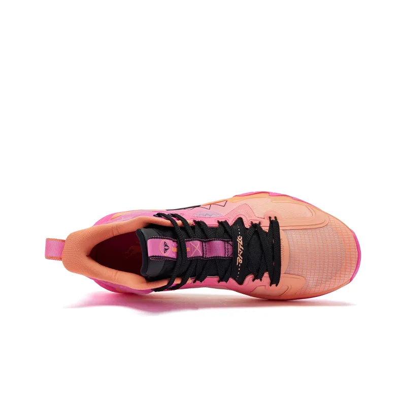 QIAODAN Poison Tooth Pro SE Basketball Shoes Men Low Top Cantaloupe Digital Pink-3