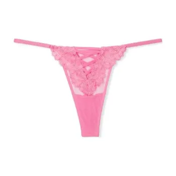 Victoria's Secret DREAM ANGELS Boho Floral Thong Panty/Multicolored Underpants Women's 1 Pack Peach Pink