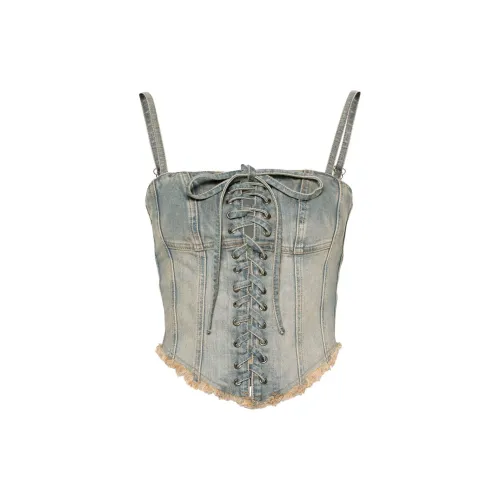 Misbhv Lara Denim Corset Top