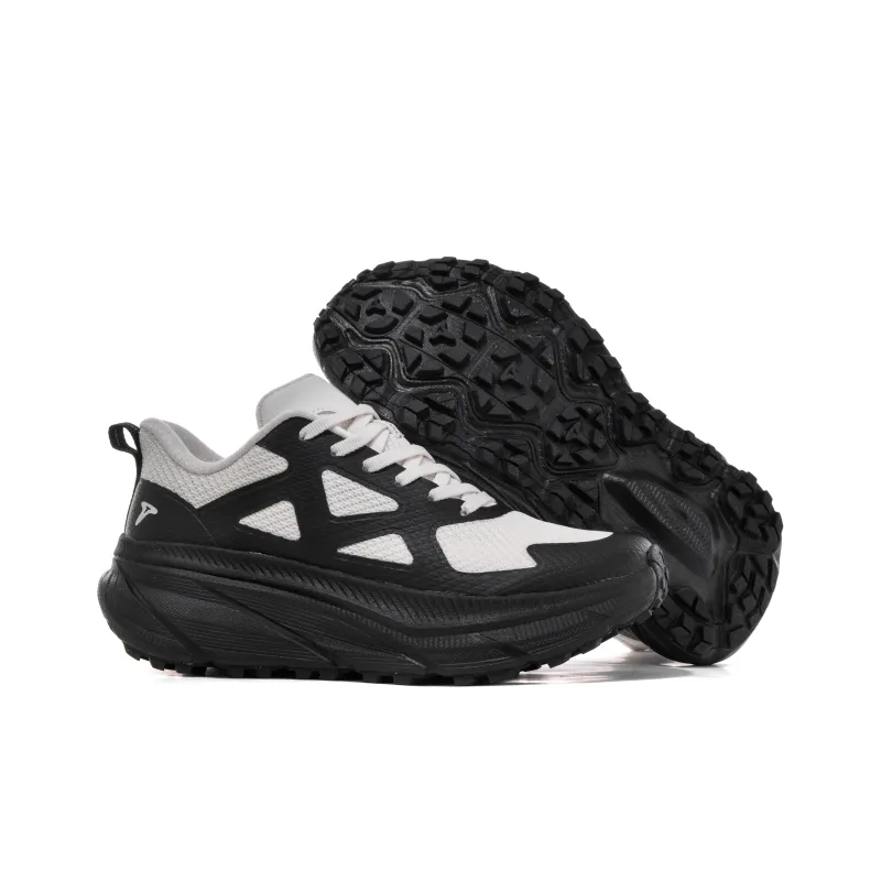 TREEPERI Slip Resistant, Abrasion Resistant, Breathable Low Top Running Shoes Unisex Black White-3