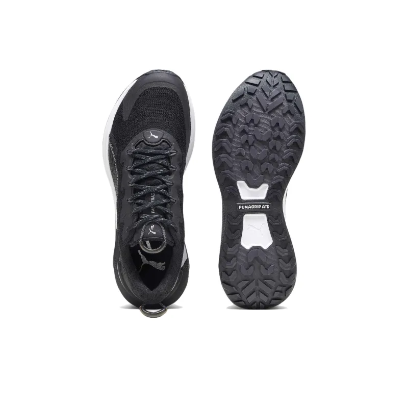 PUMA Fast Trac Nitro Cushioning Anti Slip And Wear Resistant Low Top Running Shoes Women's Black White-3