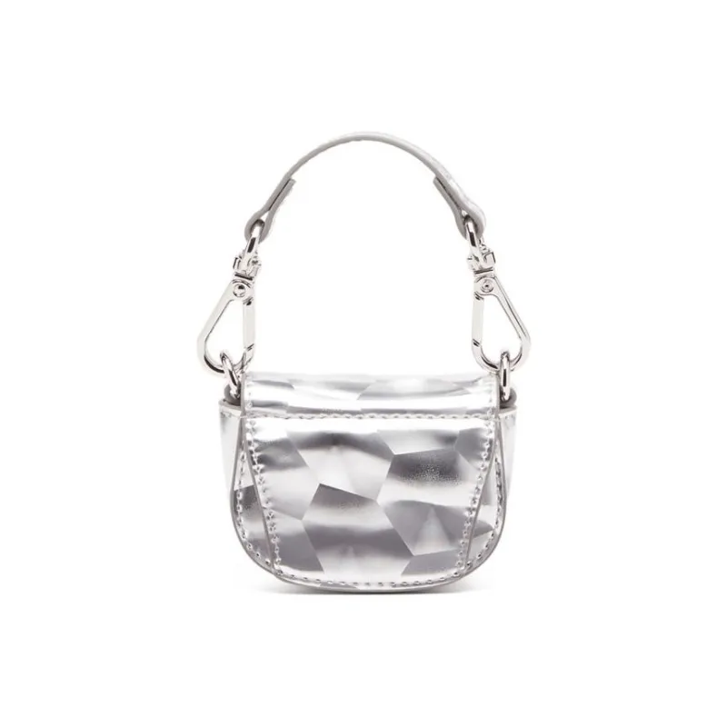 DIESEL Polyurethane Crossbody Bag Extra Mini Women's Silver-3
