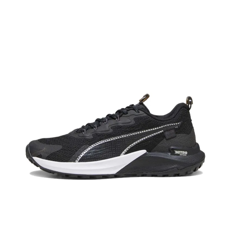 PUMA Fast Trac Nitro Cushioning Anti Slip And Wear Resistant Low Top Running Shoes Women's Black White-0