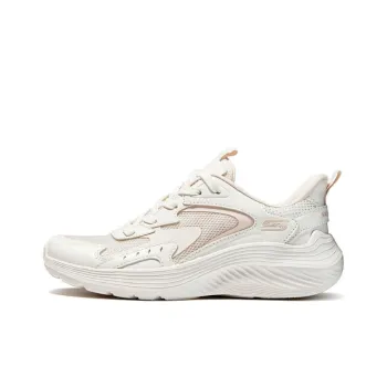 Skechers Cushioned Slip Resistant Low Top Casual Shoes Women's Ivory