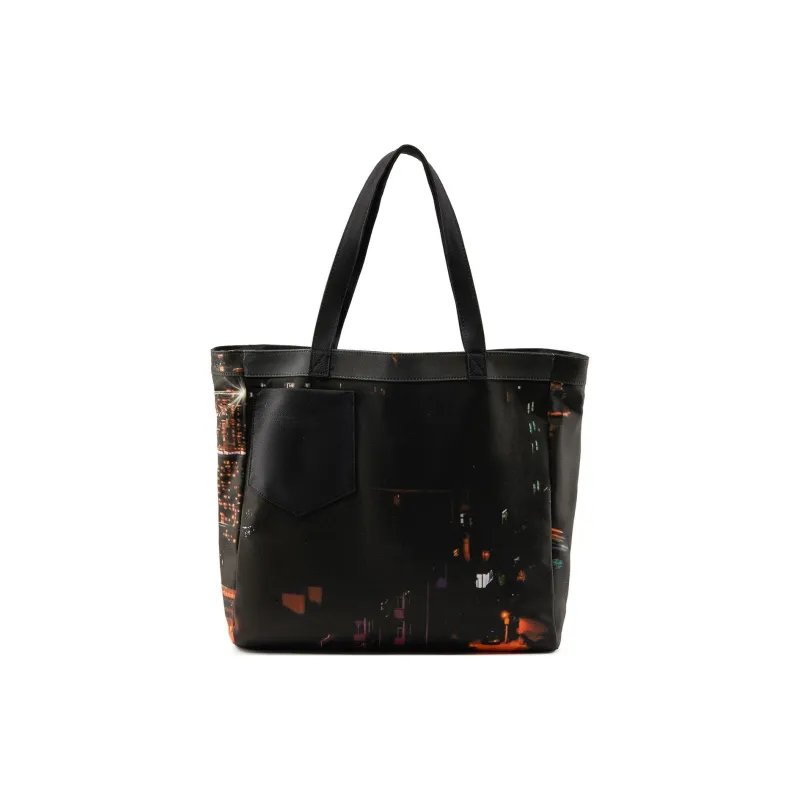 LiNing Cotton Tote Bag, Shopping Bag, Handbag, Shoulder Bag Unisex Digital Printed Pattern Color-4