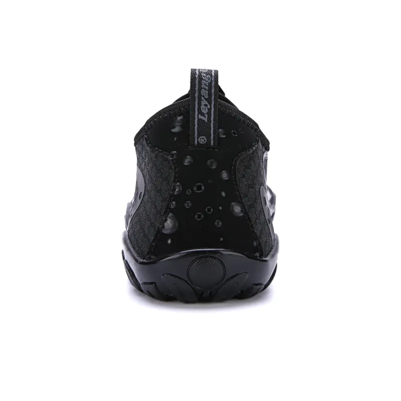 Leyang Anti Slip Wear Resistant Low Top Training Shoes Men's Black-2