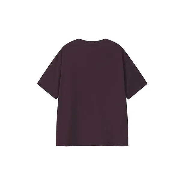 YOSHIYOYI Short Sleeved T Shirts Unisex Dark Purple-1