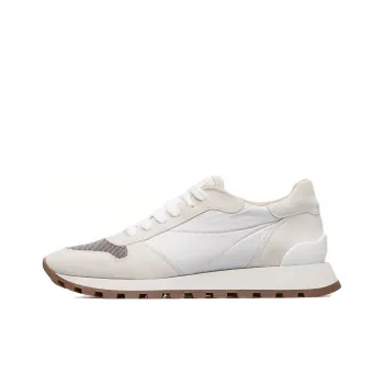 Brunello Cucinelli Low Top Casual Shoes Women's White Beige