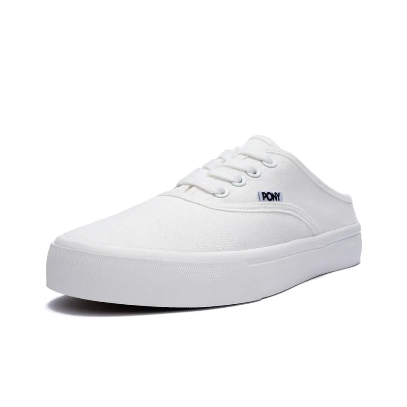 PONY Anti Slip And Wear Resistant Breathable Low Top Canvas Shoes Women's White-1