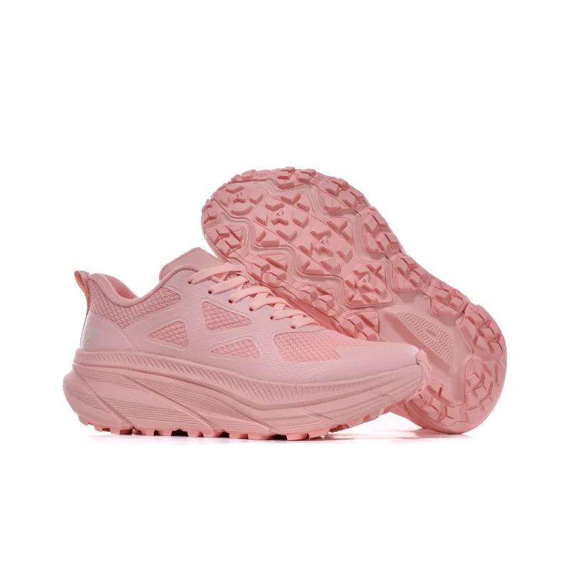 TREEPERI Lightweight Slip Resistant Cushioning Height Increasing Low Top Running Shoes Unisex Macaroon Pink-2