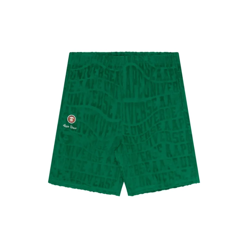 Aape Monogram pattern Terry cloth Shorts-1