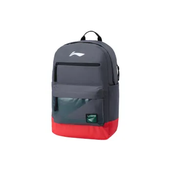 LiNing Polyester Backpack Regular Unisex Gray & Red