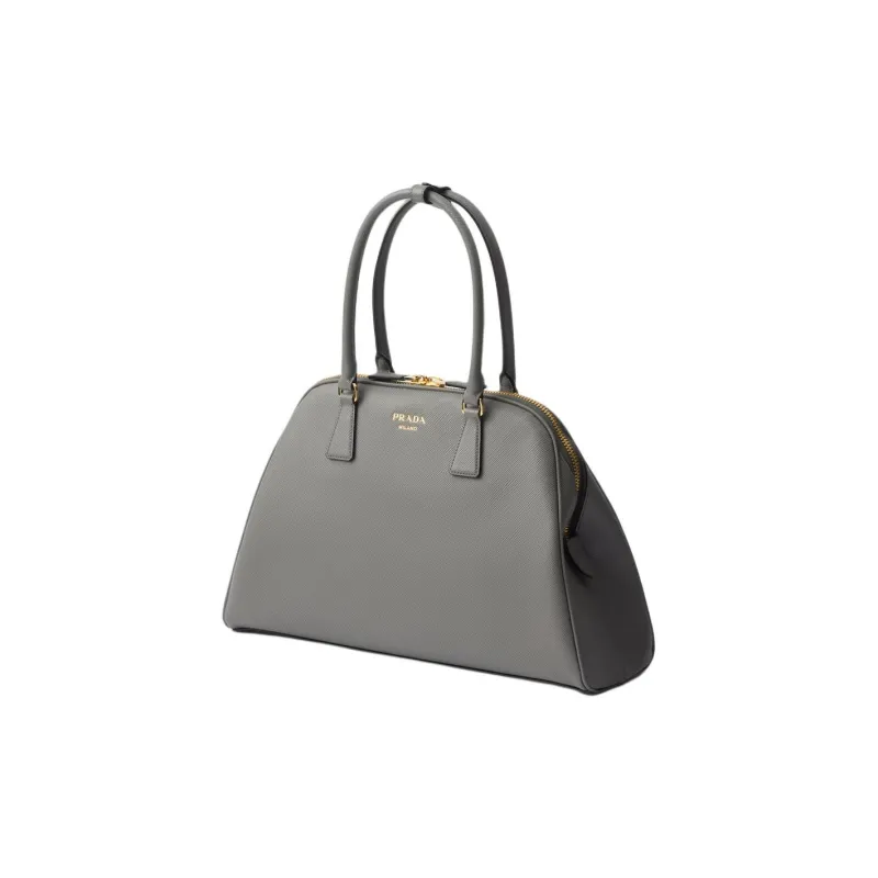 PRADA Saffiano Leather Handbag Large Size Women's Marble Gray-1
