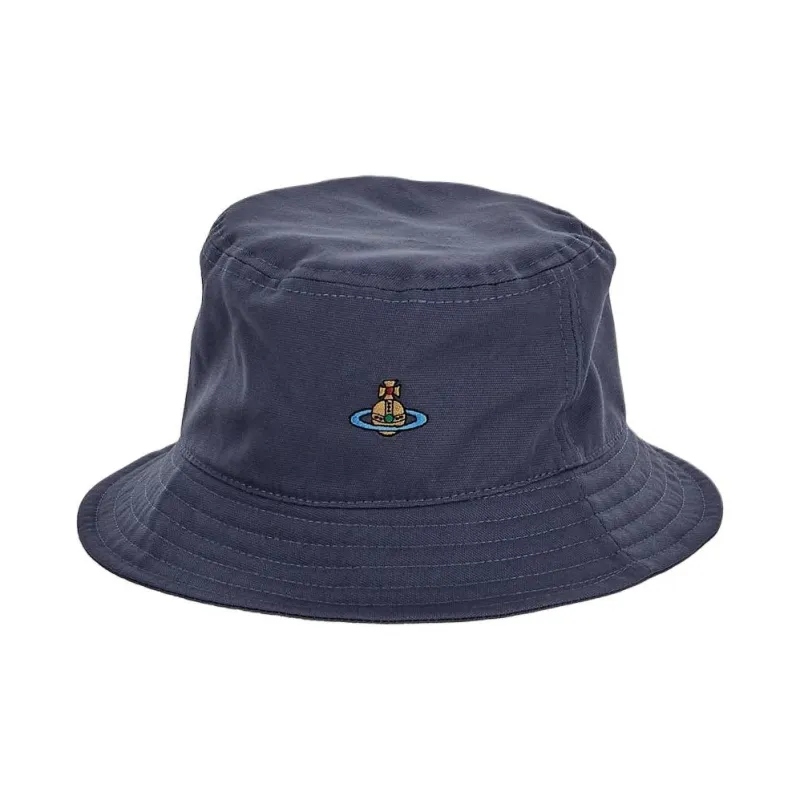 Vivienne Westwood Orb embroidered Canvas Bucket Hat-1