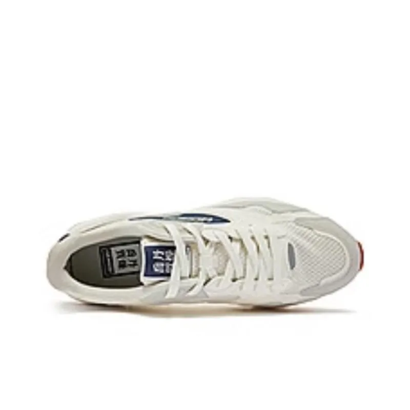 QIAODAN Vertical And Horizontal V Cushioning Wear Resistant Low Top Casual Shoes Men's White Blue-2