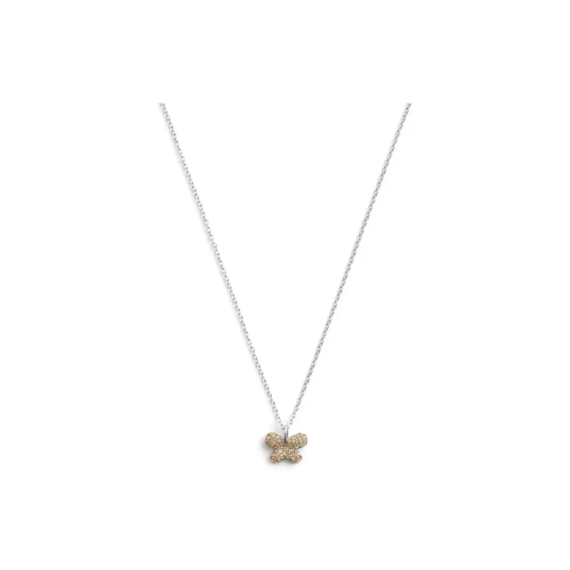 COACH Brass Plated Glass Cubic Zirconia Necklaces Women's Silver-0