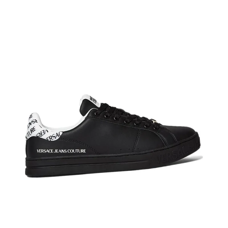 VERSACE JEANS Couture Versace COURT 88 Logo Stylish Skateboarding Shoes Men's Black-2