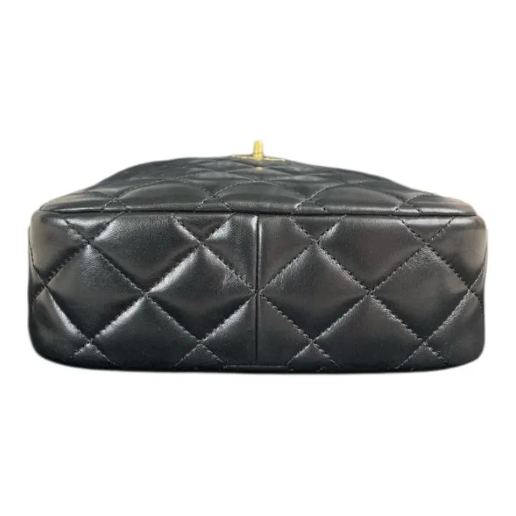 CHANEL Lambskin Shoulder Bag Women's Black-3