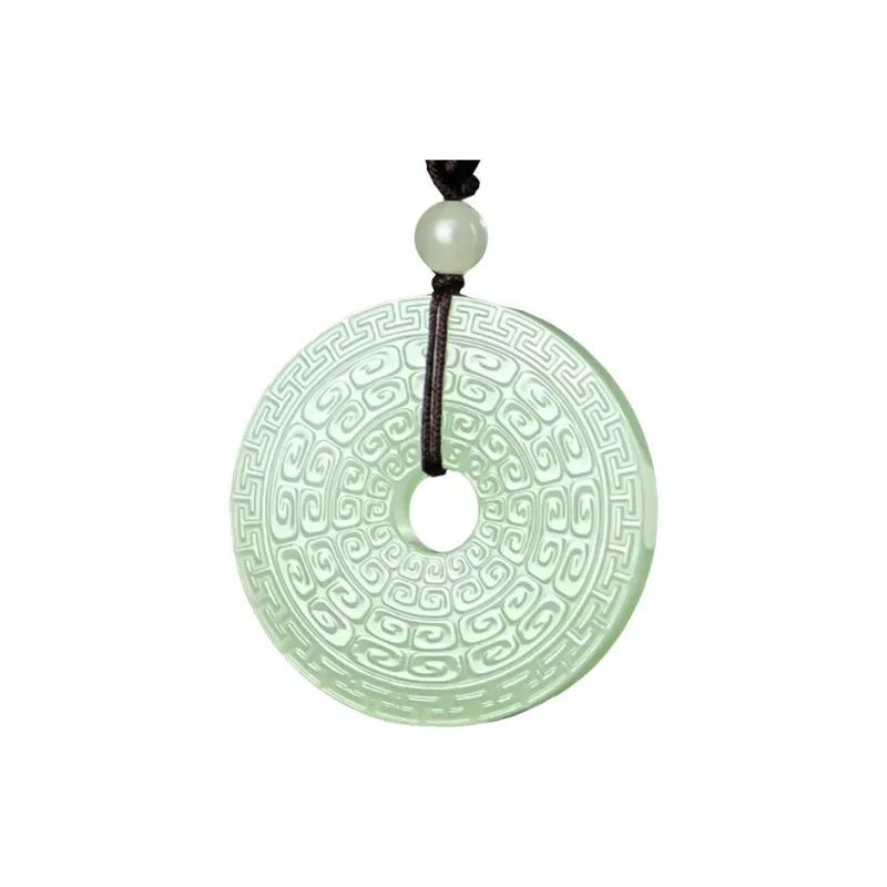 GOLDFISH ALLEY Hetian Jade Pendants Unisex Pale Greenish White Jade-0