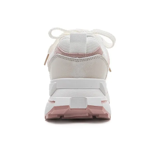 WARRIOR Chunky Sneakers Women's Low Top Pink-4