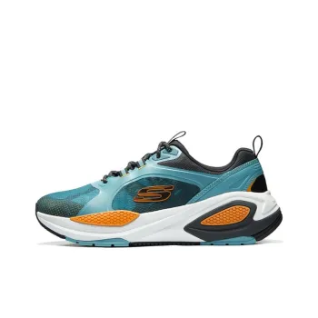 Skechers Cushioning Rebound Low Top Running Shoes Men's Light Blue