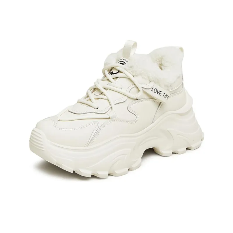 TATA Chunky Sneakers Women's Low Top Solid Color-6