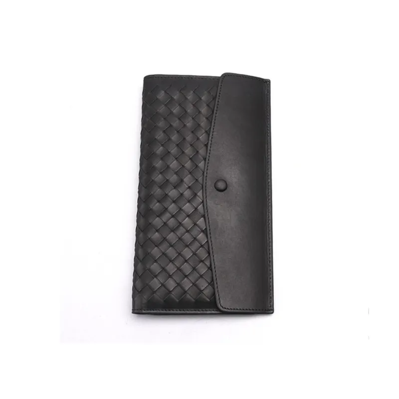 CMLZIUA Cow Leather Wallet Unisex Black-2