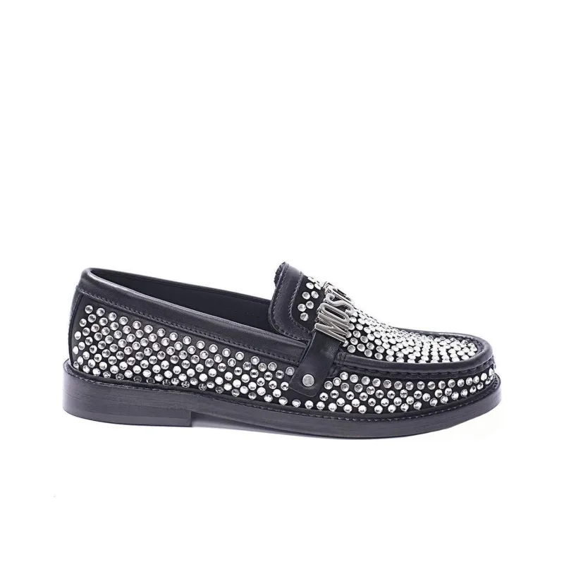 MOSCHINO Embellished Round-Toe Loafers Women's-1