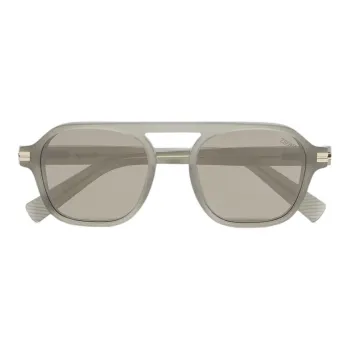 Zegna Acetate Irregular Shape Sunglasses Men's Gray