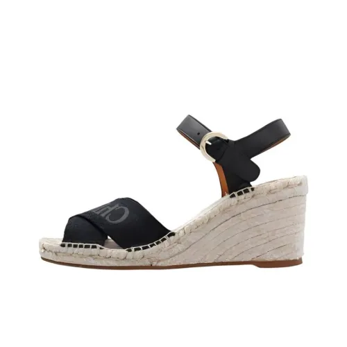 Chloé Logo-embroidered Wedge Espadrilles