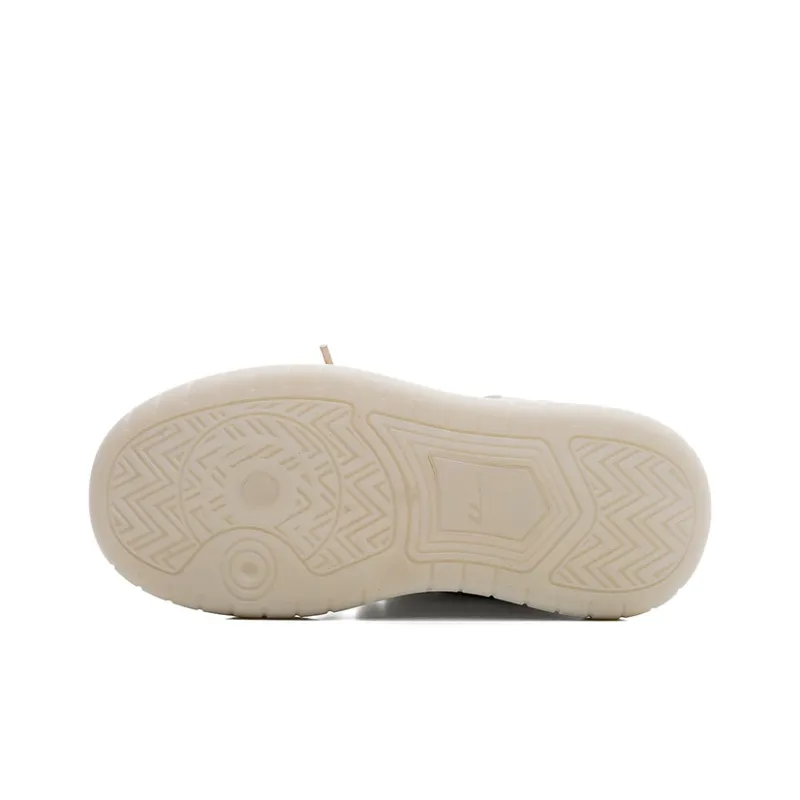 Warrior Small White Shoes Durable Lightweight And Breathable Low-Top Skateboard Shoes Women's Beige-5