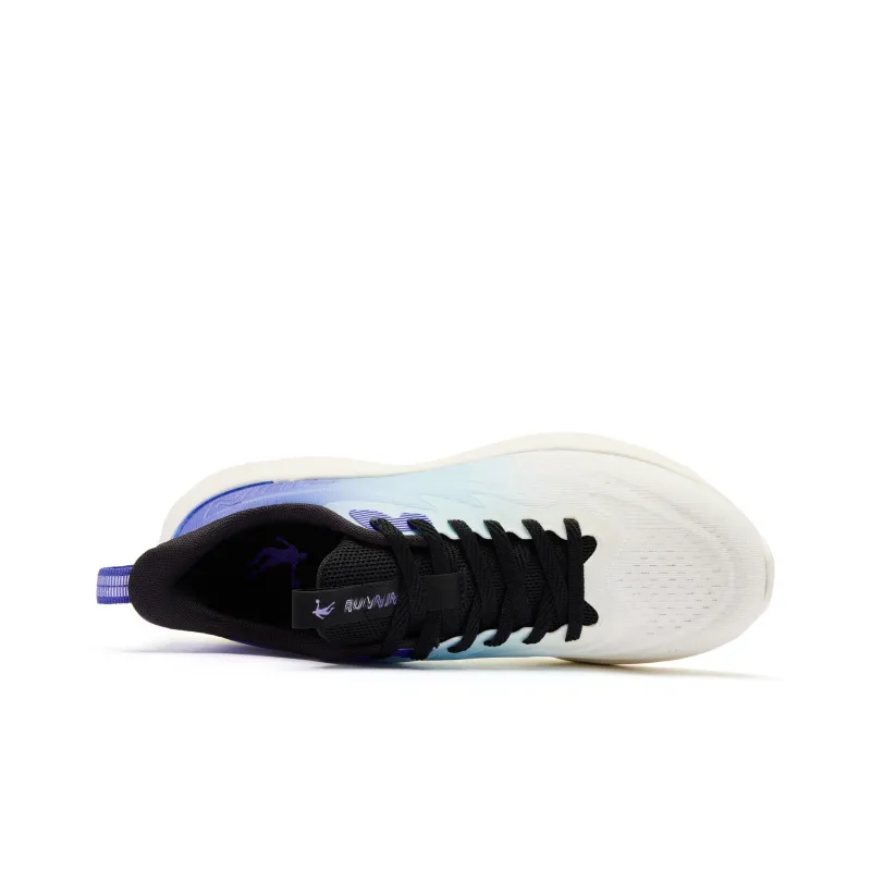 QIAODAN Yuebu 2.0 Cushioning Abrasion Resistant Lightweight Low Top Q COZY SOFT Running Shoes Men's White Purple Blue-3