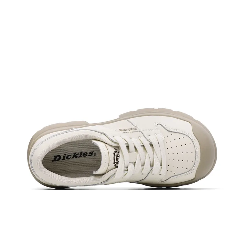 Dickies Patchwork Collection Minimalist Style Milk Foam Low Top Skateboard Shoes Women's Beige-2