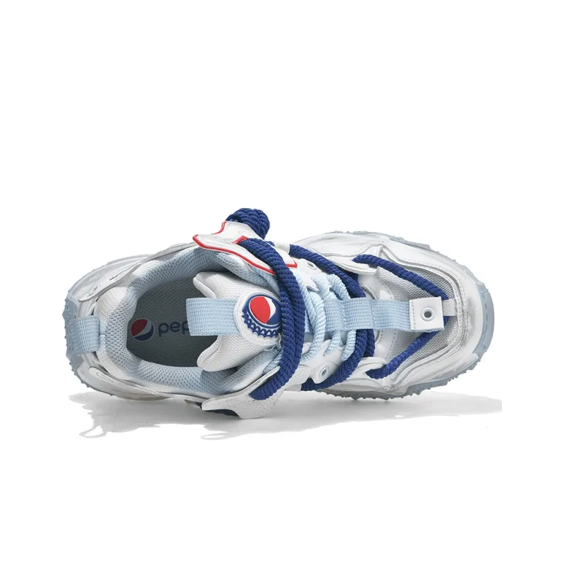 Pepsi Jelly Color Series Cushioned Slip-Resistant Abrasion-Resistant Low-Top Chunky Sneakers Unisex Exclusive Box-26