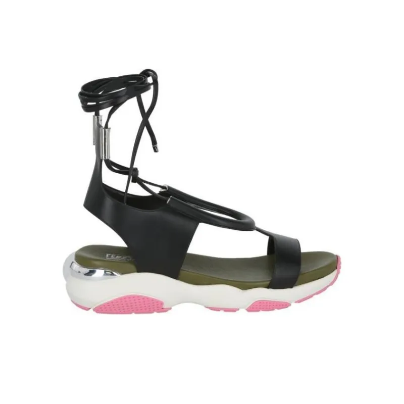 FERRAGAMO One Strap Sandals 5cm Women's Black-1