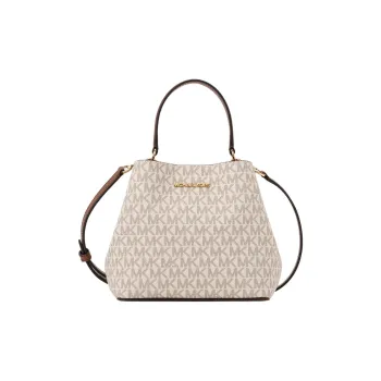 MICHAEL KORS Coated Canvas Bucket Bags Shoulder Bag Crossbody Bag Handbag Small Size Women's Vanilla